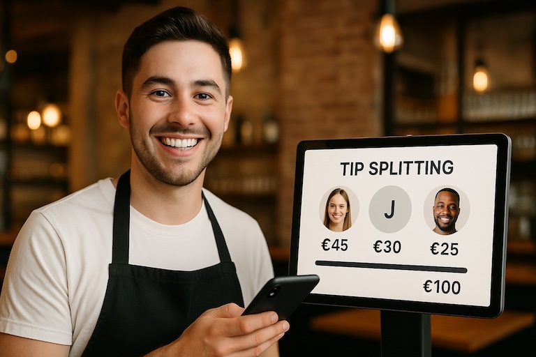 Panel de distribución de propinas